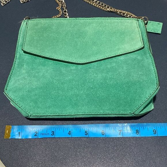 β¨ π β¨βZara Woman Emerald Green Chain Leather Crossbody Handbag β¨ - Picture 10 of 17